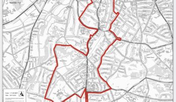 Map showing the defined area for the PSPO