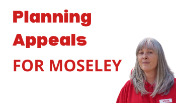 planning appeals for moseley with an image of Cllr Kerry Jenkins