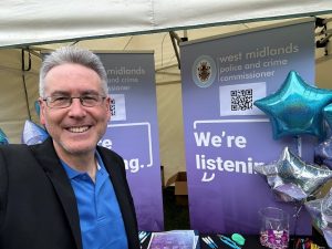 PCC Simon Foster at a Police and Crime Plan public consultation.